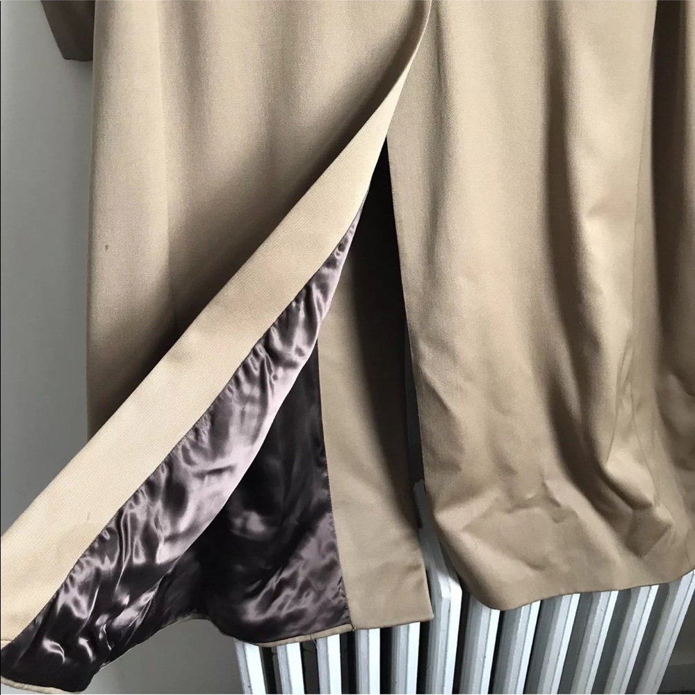 Vintage Polo Ralph Lauren Tan Trench Overcoat Wool - Picture 6 of 8